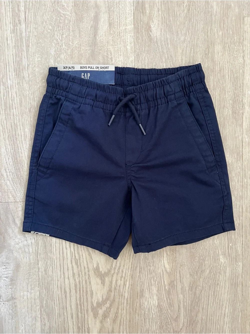 Gap Kids OshKosh Boys 4/5 Gingham Shirt Navy Pull On Shorts 2 Piece Outfit